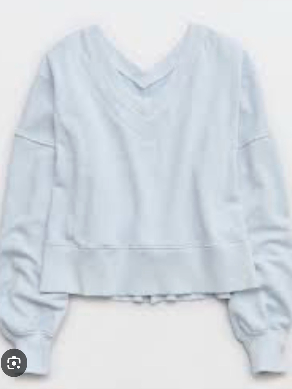 aerie Pale Blue V-Neck Pullover Sweater